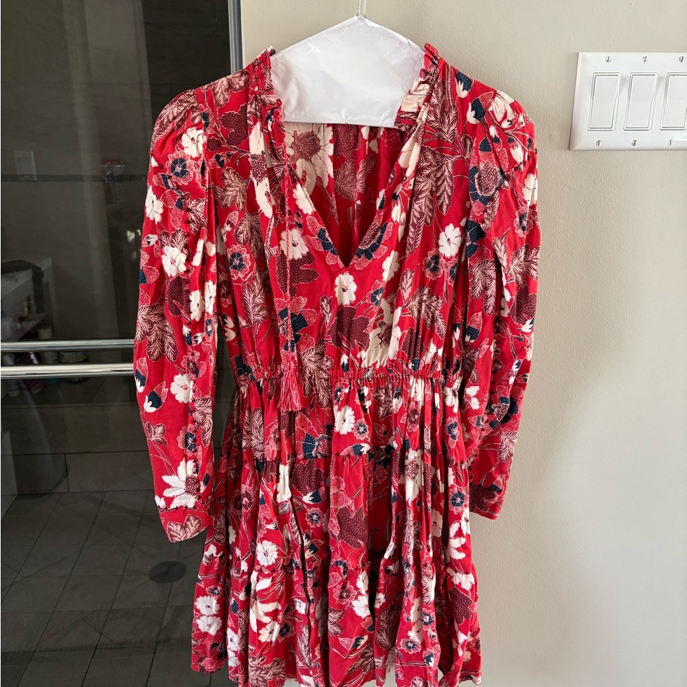 Ulla Johnson Floral Red Dress